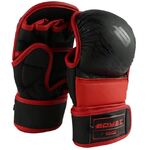 Перчатки MMA BoyBo Вингс/Wings черно-красный
